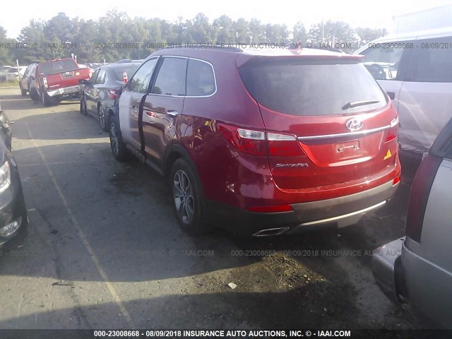 KM8SM4HF6GU159472 - 2016 HYUNDAI SANTA FE SE RED photo 3