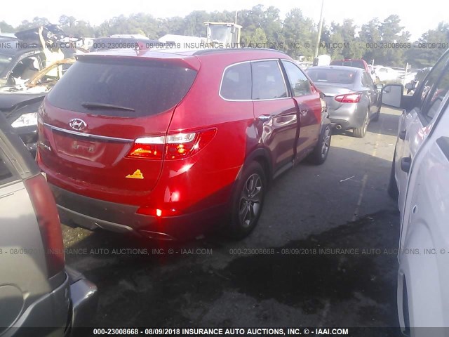 KM8SM4HF6GU159472 - 2016 HYUNDAI SANTA FE SE RED photo 4