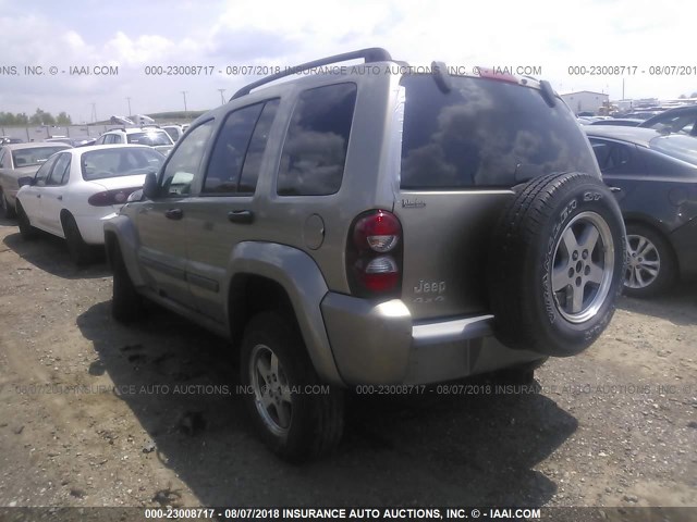 1J4GL38K05W671437 - 2005 JEEP LIBERTY RENEGADE GOLD photo 3