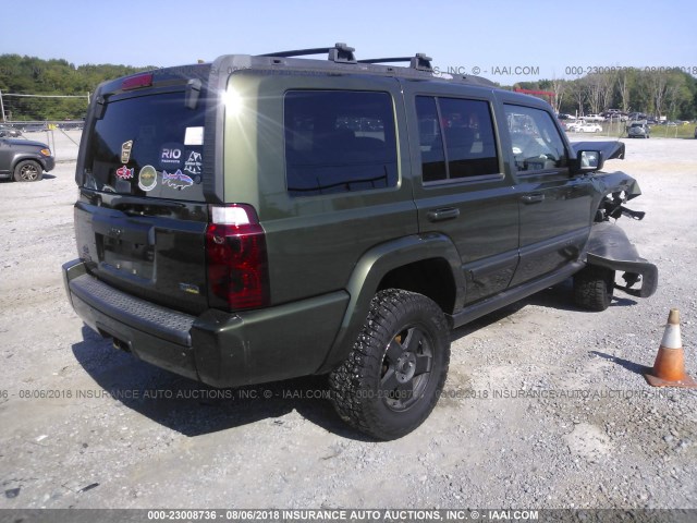 1J8HG48P27C577816 - 2007 JEEP COMMANDER GREEN photo 4
