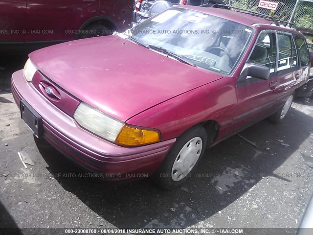 1FASP15J9SW209237 - 1995 FORD ESCORT LX/SPORT RED photo 2