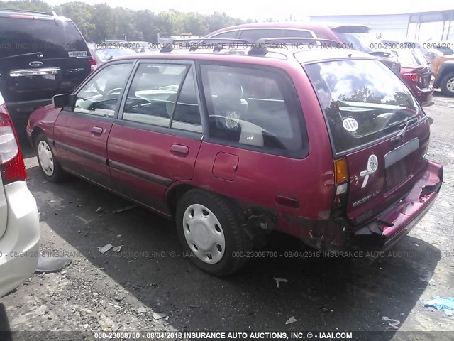 1FASP15J9SW209237 - 1995 FORD ESCORT LX/SPORT RED photo 3