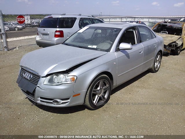 WAUDF78EX6A252864 - 2006 AUDI A4 2.0T QUATTRO SILVER photo 2