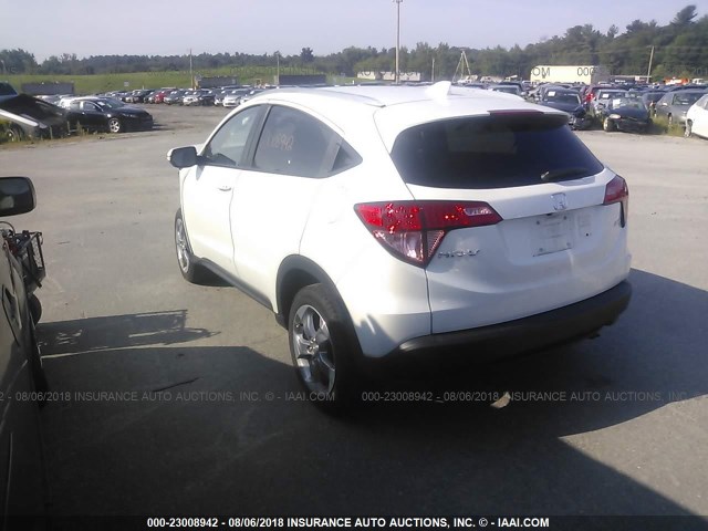 3CZRU6H77HM706756 - 2017 HONDA HR-V EXL WHITE photo 3