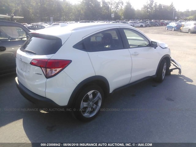 3CZRU6H77HM706756 - 2017 HONDA HR-V EXL WHITE photo 4