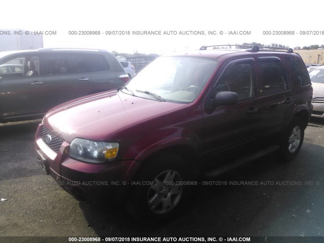 1FMYU03107KB68694 - 2007 FORD ESCAPE XLT RED photo 2