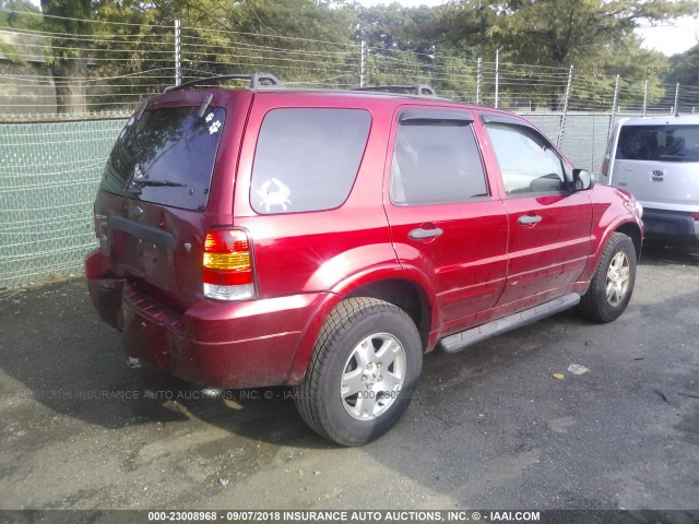 1FMYU03107KB68694 - 2007 FORD ESCAPE XLT RED photo 4