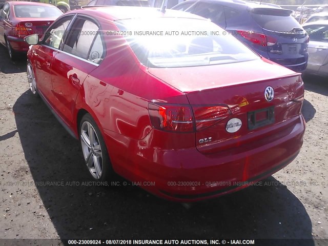 3VW4T7AJ0FM307079 - 2015 VOLKSWAGEN JETTA GLI RED photo 3