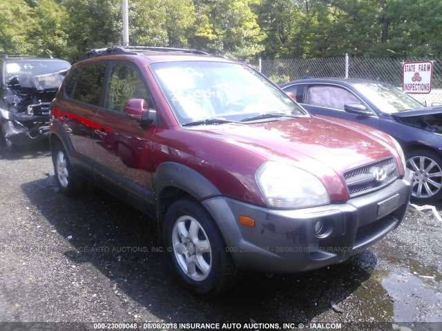 KM8JN72D25U212716 - 2005 HYUNDAI TUCSON GLS/LX RED photo 1