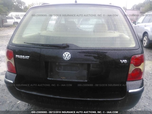 WVWWH63B92E157020 - 2002 VOLKSWAGEN PASSAT GLX BLACK photo 6