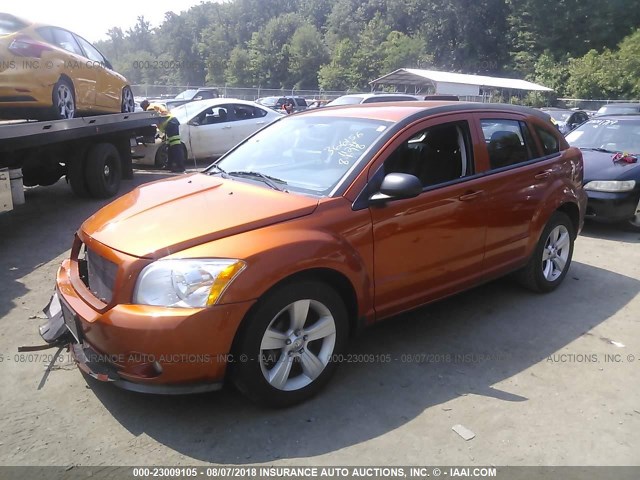 1B3CB3HA6BD257246 - 2011 DODGE CALIBER MAINSTREET ORANGE photo 2