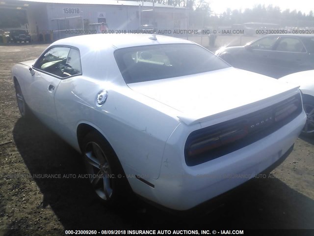 2C3CDZAG0GH129271 - 2016 DODGE CHALLENGER SXT WHITE photo 3