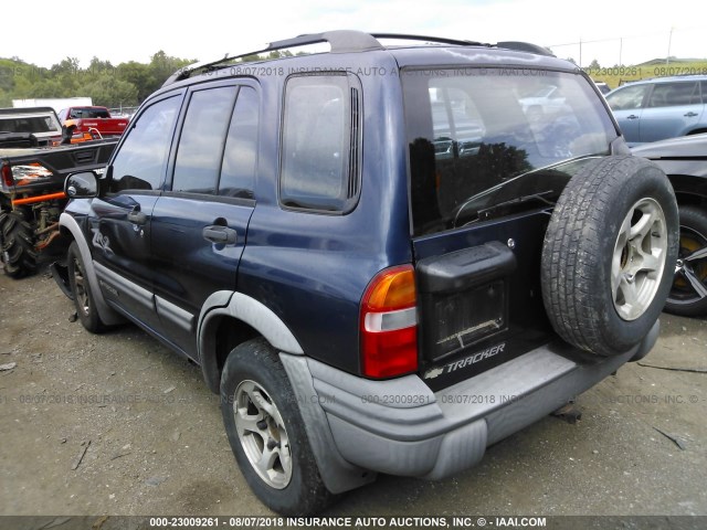 2CNBJ734526907801 - 2002 CHEVROLET TRACKER ZR2 BLUE photo 3