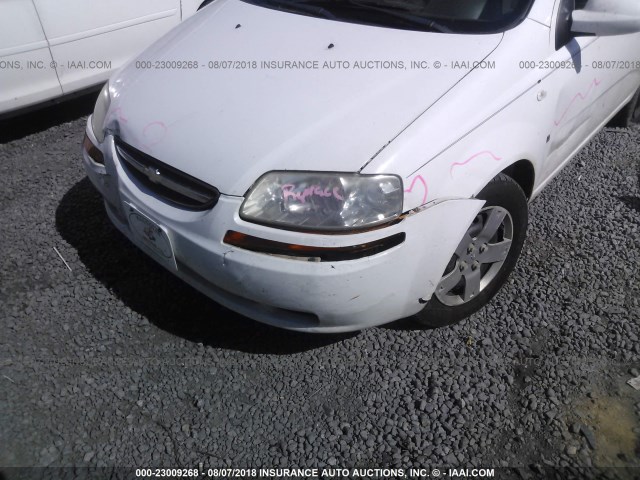 KL1TD66648B083651 - 2008 CHEVROLET AVEO LS WHITE photo 6