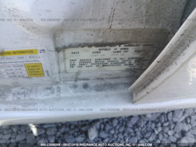 KL1TD66648B083651 - 2008 CHEVROLET AVEO LS WHITE photo 9