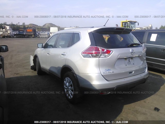 5N1AT2MVXEC828278 - 2014 NISSAN ROGUE S/SL/SV SILVER photo 3