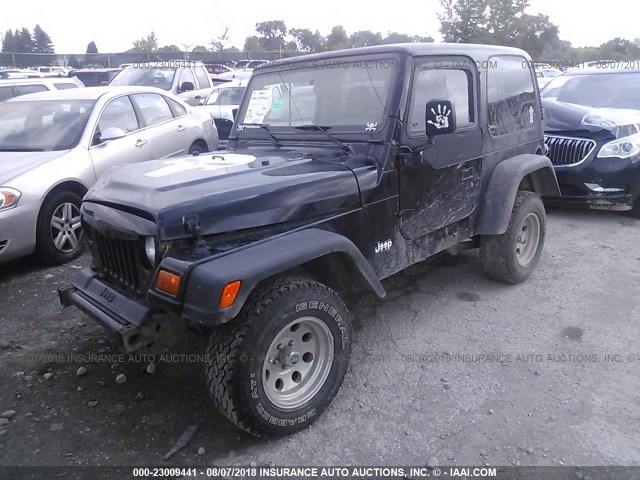 1J4FA29P61P369838 - 2001 JEEP WRANGLER / TJ SE BLACK photo 2