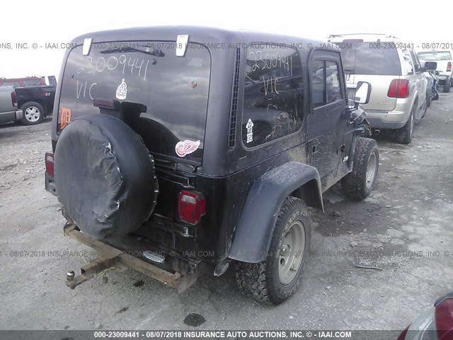 1J4FA29P61P369838 - 2001 JEEP WRANGLER / TJ SE BLACK photo 4