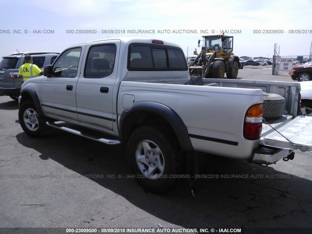 5TEGN92N04Z325749 - 2004 TOYOTA TACOMA DOUBLE CAB PRERUNNER GRAY photo 3