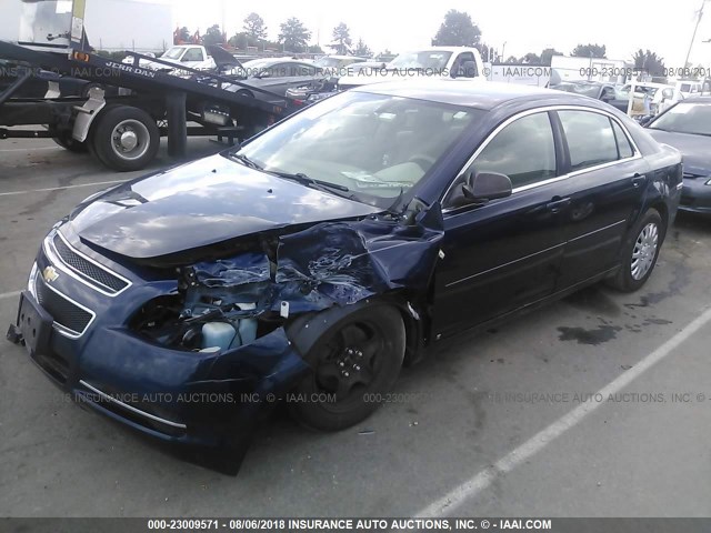 1G1ZG57B084299848 - 2008 CHEVROLET MALIBU LS Көк фото 2