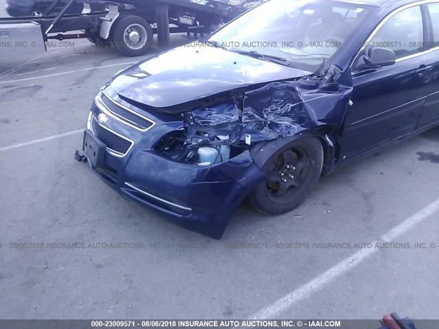 1G1ZG57B084299848 - 2008 CHEVROLET MALIBU LS Көк фото 6