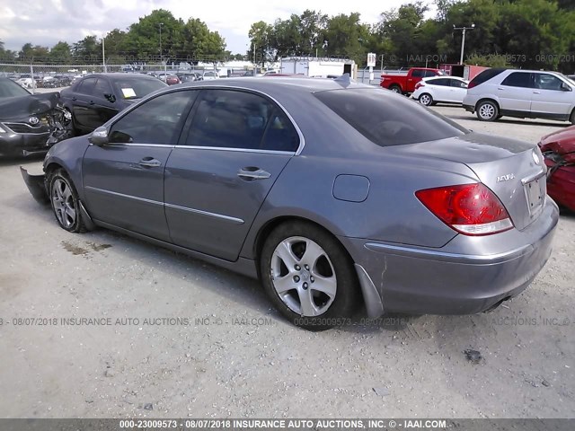 JH4KB16525C012876 - 2005 ACURA RL GRAY photo 3