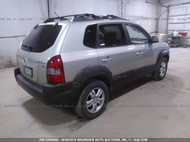 KM8JN72D07U544611 - 2007 HYUNDAI TUCSON SE/LIMITED SILVER photo 4