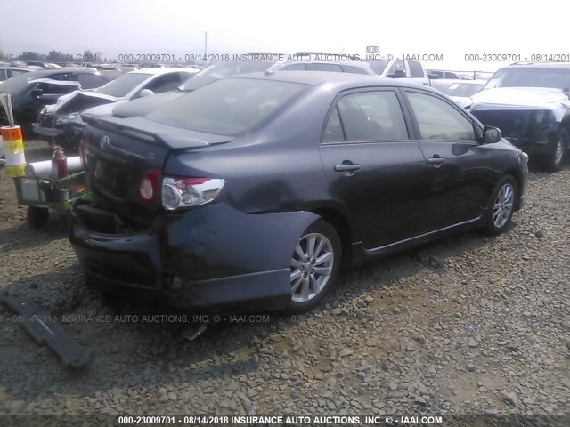 1NXBU40E29Z136339 - 2009 TOYOTA COROLLA S/LE/XLE GRAY photo 4