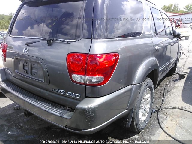 5TDBT48A65S241537 - 2005 TOYOTA SEQUOIA LIMITED GRAY photo 4