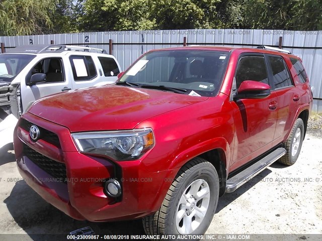 JTEZU5JR9E5068163 - 2014 TOYOTA 4RUNNER SR5/LIMITED RED photo 2