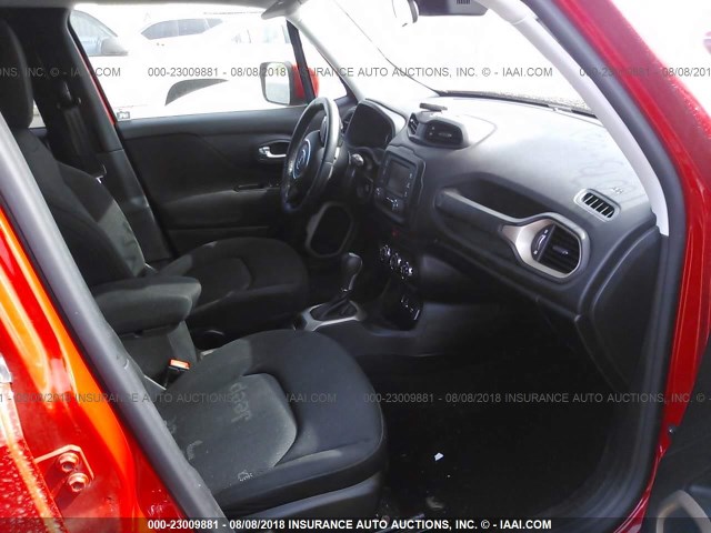 ZACCJABT2GPD74654 - 2016 JEEP RENEGADE LATITUDE RED photo 5