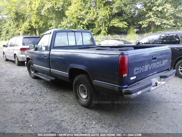 1GCFC24H4PE132057 - 1993 CHEVROLET GMT-400 C2500 BLUE photo 3