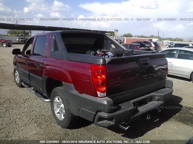 3GNEC12Z66G136529 - 2006 CHEVROLET AVALANCHE C1500 RED photo 3