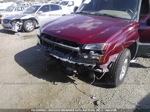 3GNEC12Z66G136529 - 2006 CHEVROLET AVALANCHE C1500 RED photo 6