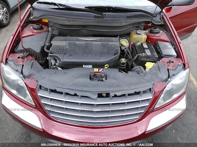 2A4GM68466R907793 - 2006 CHRYSLER PACIFICA TOURING RED photo 10