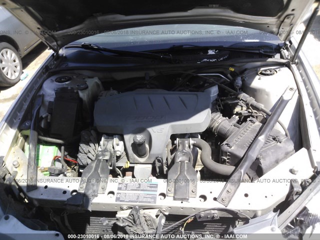 2G2WP552361198779 - 2006 PONTIAC GRAND PRIX Сріблястий фото 10