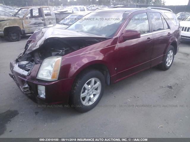 1GYEE637770148315 - 2007 CADILLAC SRX RED photo 2