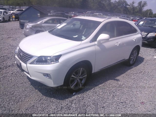 2T2BK1BAXFC316319 - 2015 LEXUS RX 350/BASE/F SPORT WHITE photo 2