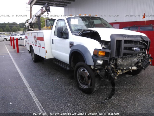 1FDXF46RX8EE56673 - 2008 FORD F450 SUPER DUTY WHITE photo 1