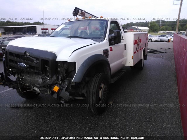 1FDXF46RX8EE56673 - 2008 FORD F450 SUPER DUTY WHITE photo 2