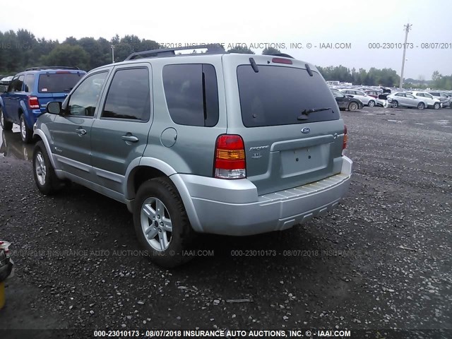 1FMCU59H67KA21811 - 2007 FORD ESCAPE HEV GREEN photo 3