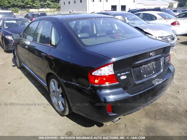 4S3BL856084215281 - 2008 SUBARU LEGACY 3.0R LIMITED BLACK photo 3