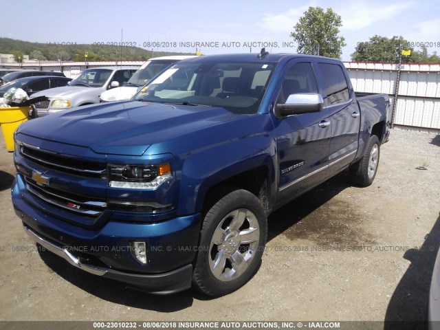 3GCUKSEC1HG267245 - 2017 CHEVROLET SILVERADO K1500 LTZ BLUE photo 2