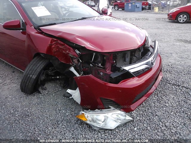 4T4BF1FK6ER393171 - 2014 TOYOTA CAMRY L/SE/LE/XLE RED photo 6