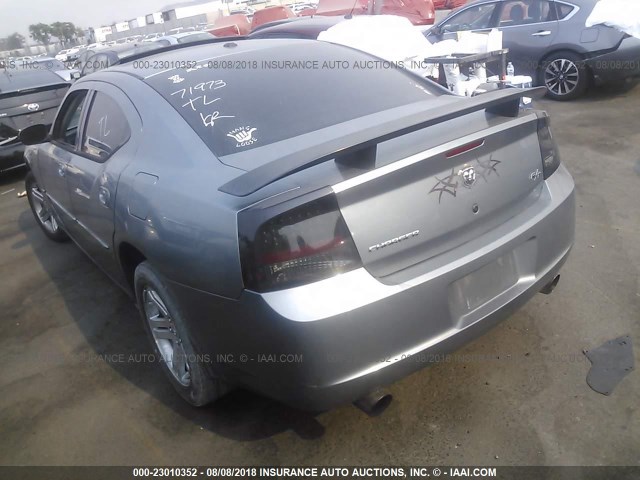 2B3KA53HX6H430418 - 2006 DODGE CHARGER R/T GRAY photo 3