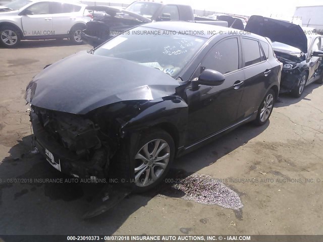 JM1BL1H52A1278934 - 2010 MAZDA 3 S BLACK photo 2