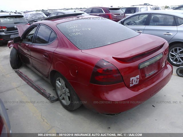 2G2WP552581117302 - 2008 PONTIAC GRAND PRIX RED photo 3