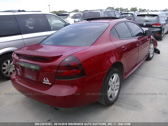 2G2WP552581117302 - 2008 PONTIAC GRAND PRIX RED photo 4