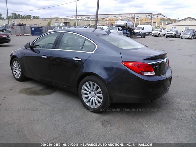 2G4GS5EV2D9139371 - 2013 BUICK REGAL PREMIUM BLUE photo 3