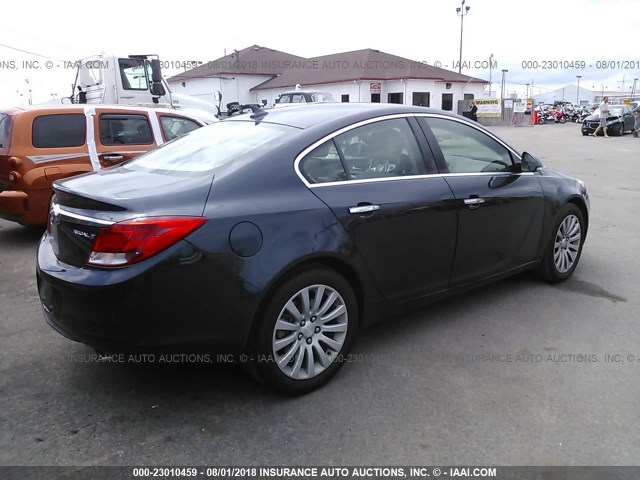 2G4GS5EV2D9139371 - 2013 BUICK REGAL PREMIUM BLUE photo 4